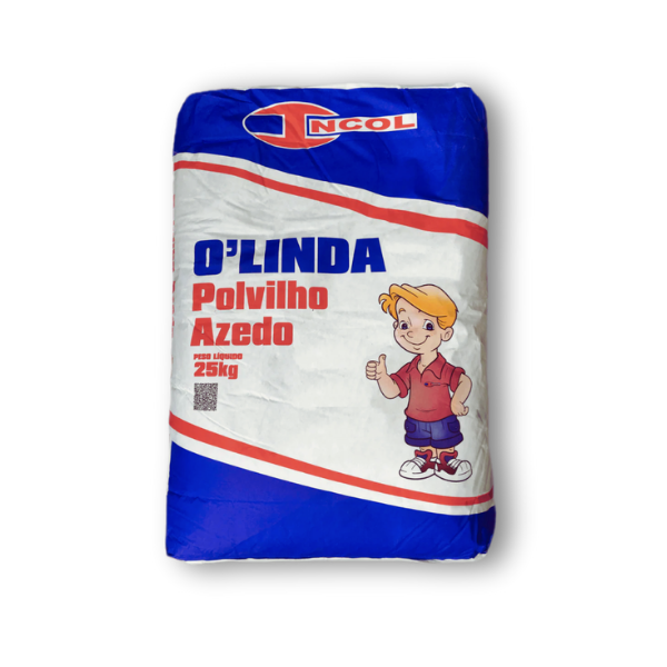 Almidón Agrio Granulado Olinda en saco de 25 kg. Ideal para la elaboración de productos sin gluten como pan de yuca y buñuelos.