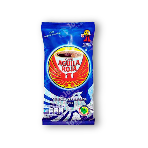 Café colombiano tostado y molido, sabor intenso y aroma fuerte, ideal para preparar café tradicional en diversas formas.