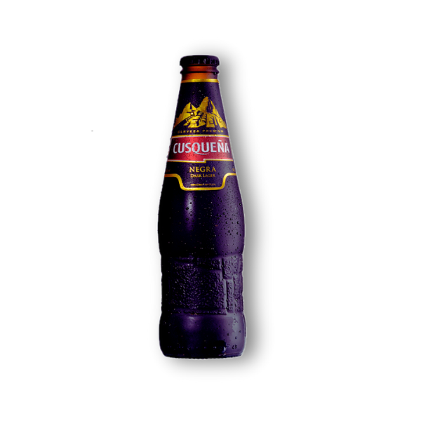 Cerveza Cusqueña Negra en botella de 330 ml. Cerveza premium peruana con sabor intenso y notas de malta tostada. Ideal para maridar con carnes y quesos curados.