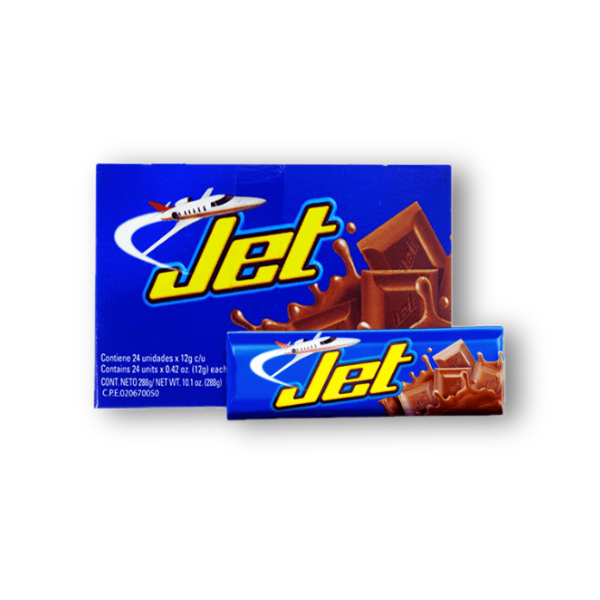 Chocolatina Jet 12g: el clásico de Colombia, suave y cremosa, con envoltorio coleccionable. ¡Perfecta para todos! 