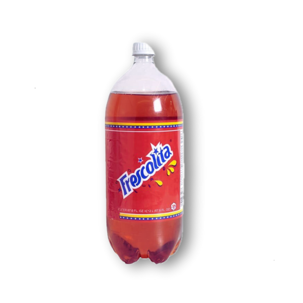 Frescolita en botella de 2 litros. Sabor único venezolano con un toque de chicle