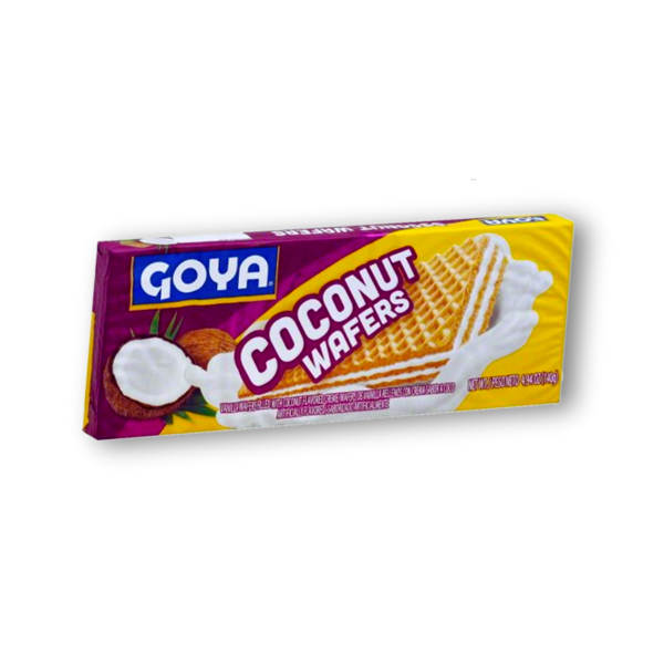 Deléitate con las Galletas Wafer Goya-Coco 160 g, crujientes y con el irresistible sabor tropical del coco. ¡Un snack que enamora!