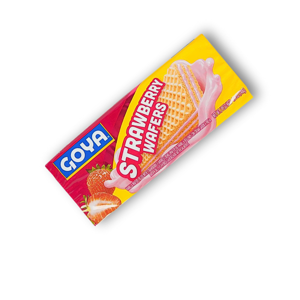 Wafer Goya-Fresa, crujiente y con sabor auténtico a fresa. El snack perfecto para alegrar tus meriendas o crear postres originales