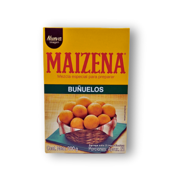 Maizena Buñuelos 300 g. Mezcla lista para preparar un postre colombiano auténtico.