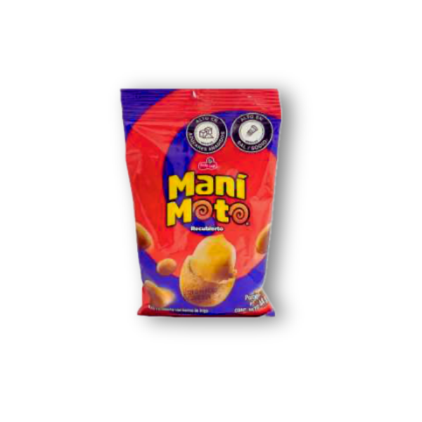 Maní cubierto de harina de trigo, dulce y salado, con sabor intenso y textura crocante. Perfecto para compartir o como snack diario.