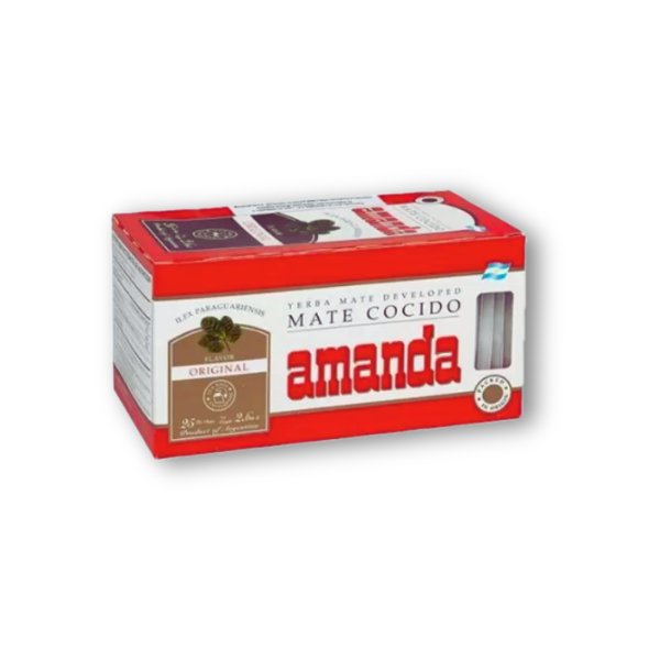 Mate cocido tradicional en sobres individuales, con sabor suave y aroma característico de yerba mate argentina, fácil y práctico de preparar.