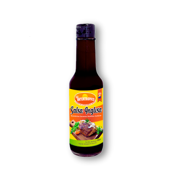 Salsa Inglesa Intertrópico 170 ml: condimento clásico colombiano para carnes, guisos y aderezos. Sabor y tradición en cada gota.
